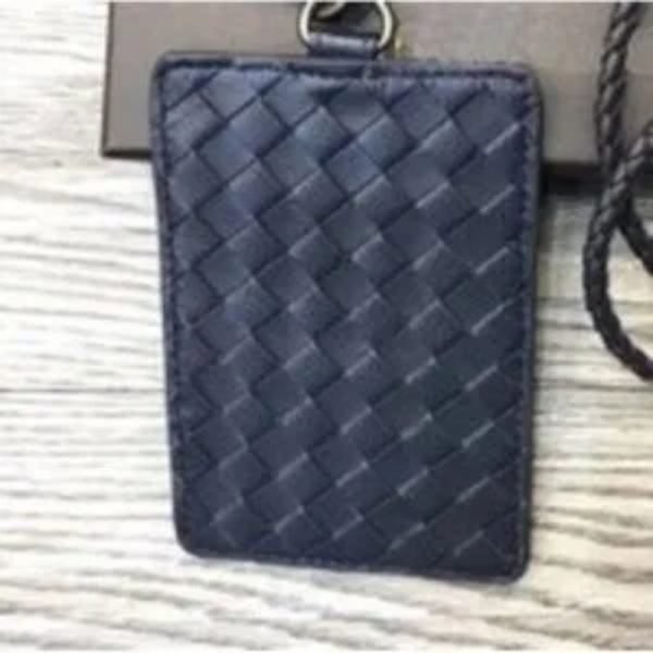 New genuine leather ID card holder, sheepskin woven chest card holder, hanging rope access card, work ID card holder, high-end employee ID card holder, hanging neck BV woven work ID card holder, hanging neck ID card holder, genuine leather chest card multifunctional ID card holder