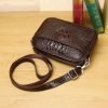 Crocodile leather men's dual-use crossbody bag horizontal men's multi grid multi-layer business bag
